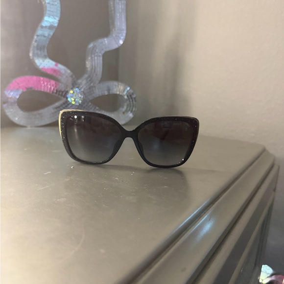 Michael Kors Black Frame Sunglasses with Gold Details - Picture 3 of 7